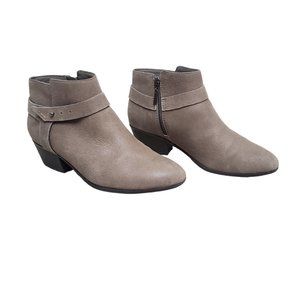 Clarks Womens Boylan Dawn Tan Suede Soft Cushion Ankle Boots Booties SZ 8